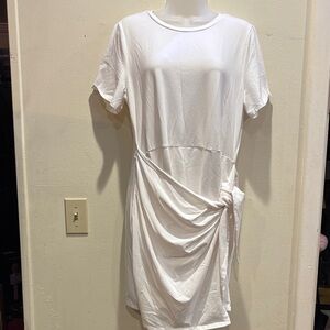 A New Day White Draped Dress